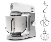 Kenwood kMix KMX750WH Küchenmaschine, 5 l Edelstahl Schüssel, Safe-Use-Sicherheitssystem, Metallgehäuse, 1000 Watt, inkl. 3-Teiligem Patisserie-Set und Spritzschutz, Weiß